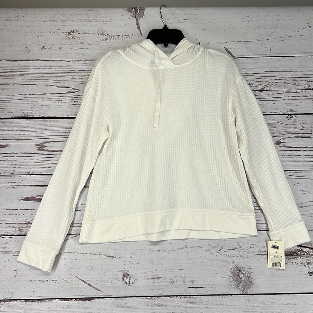 Women’s Waffle Knit Lounge Sweatshirt Stars Above Cream S